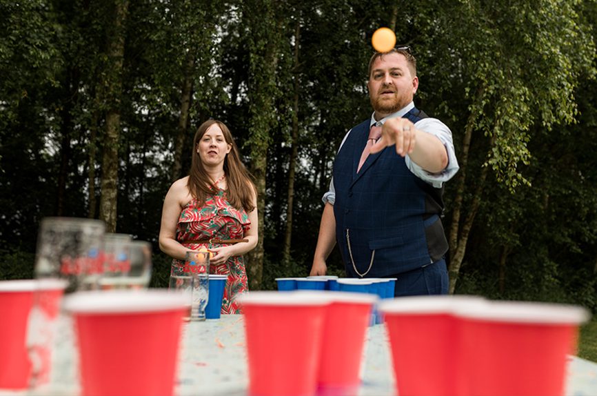 wedding games beer pong