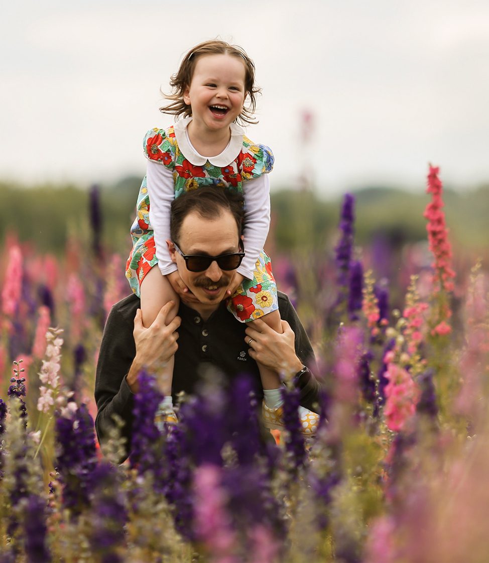 Confetti fields family photo