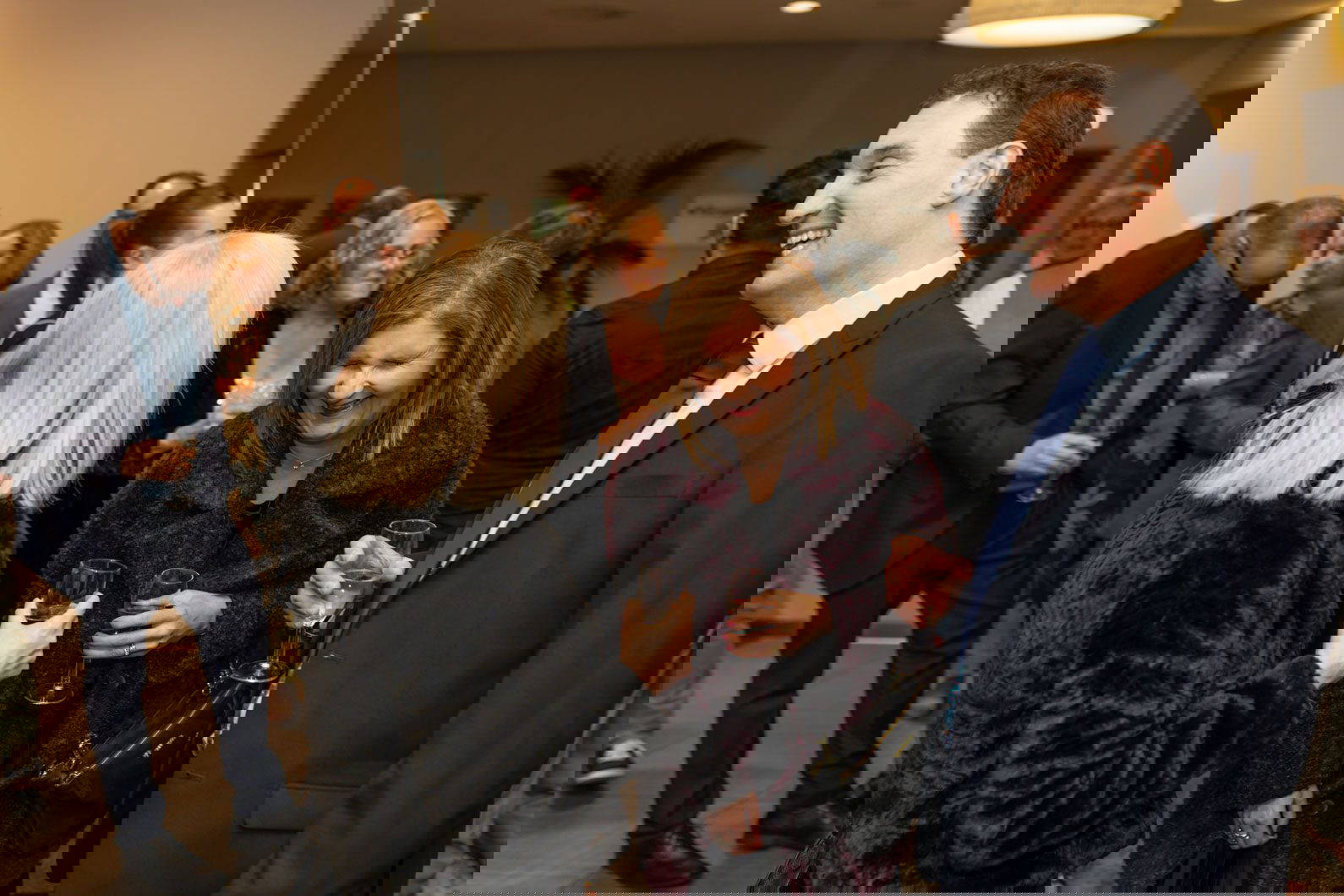 Networking and drinks reception at awards ceremony event