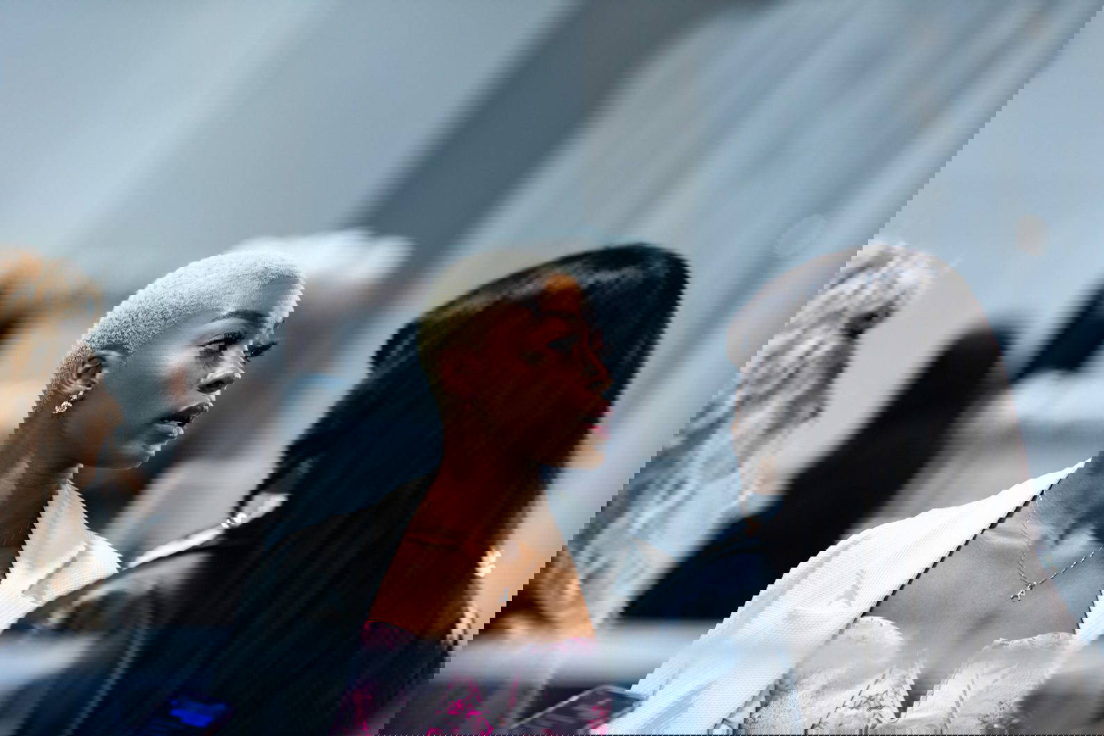 People engaging with interactive elements at a fashion marketing activation