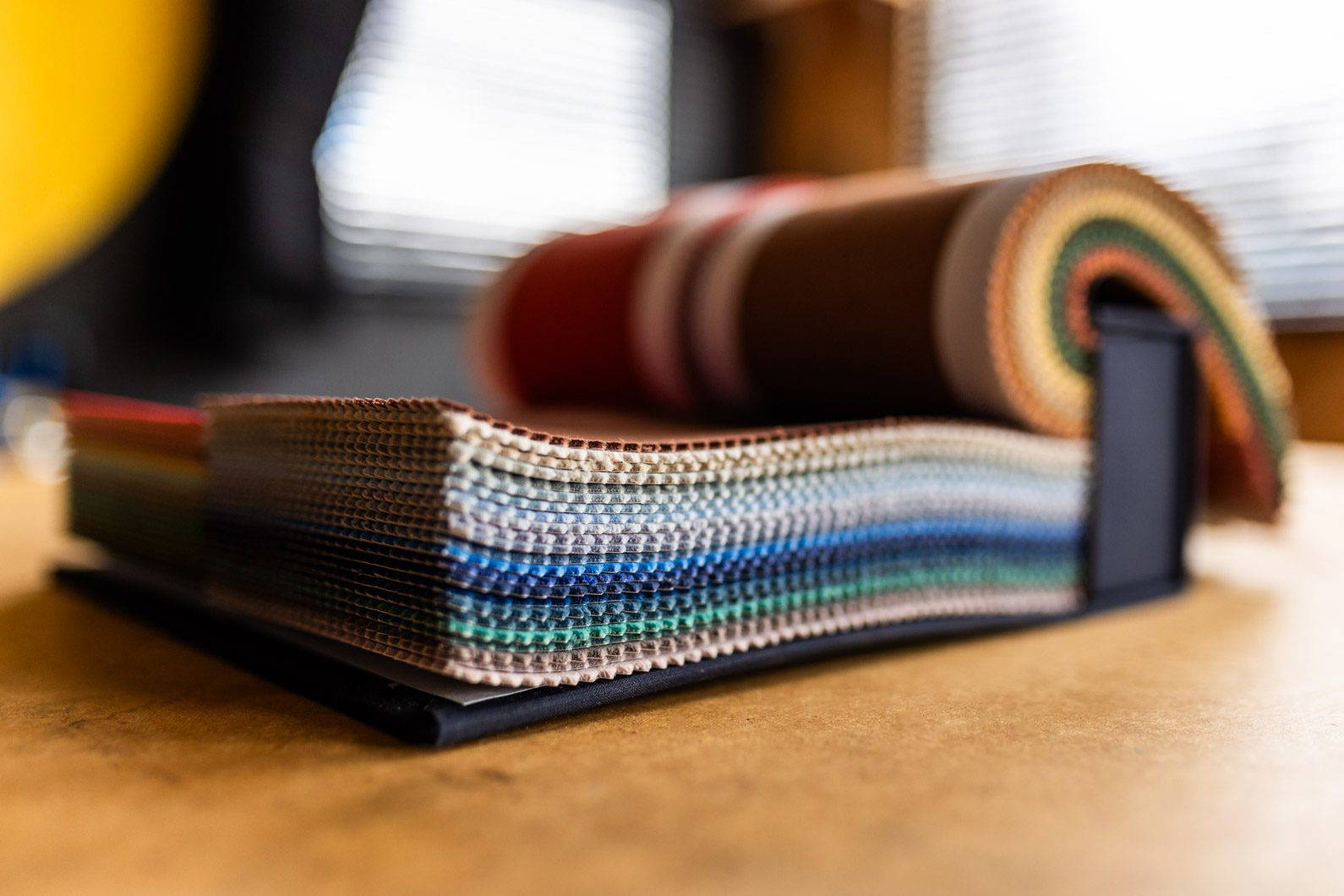 Upholstery craftsmanship detail photograph
