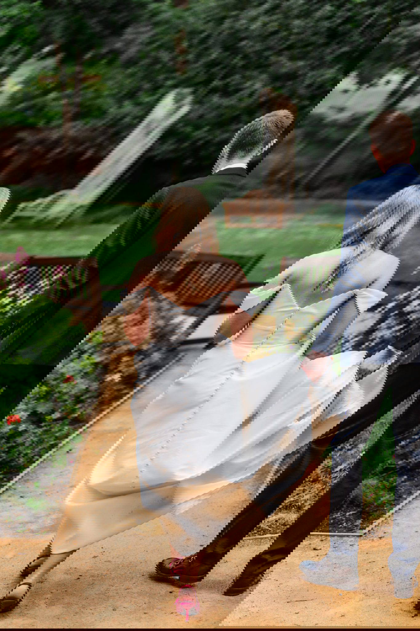 The in-between moments Couple sharing a natural moment during their wedding day in the Midlands