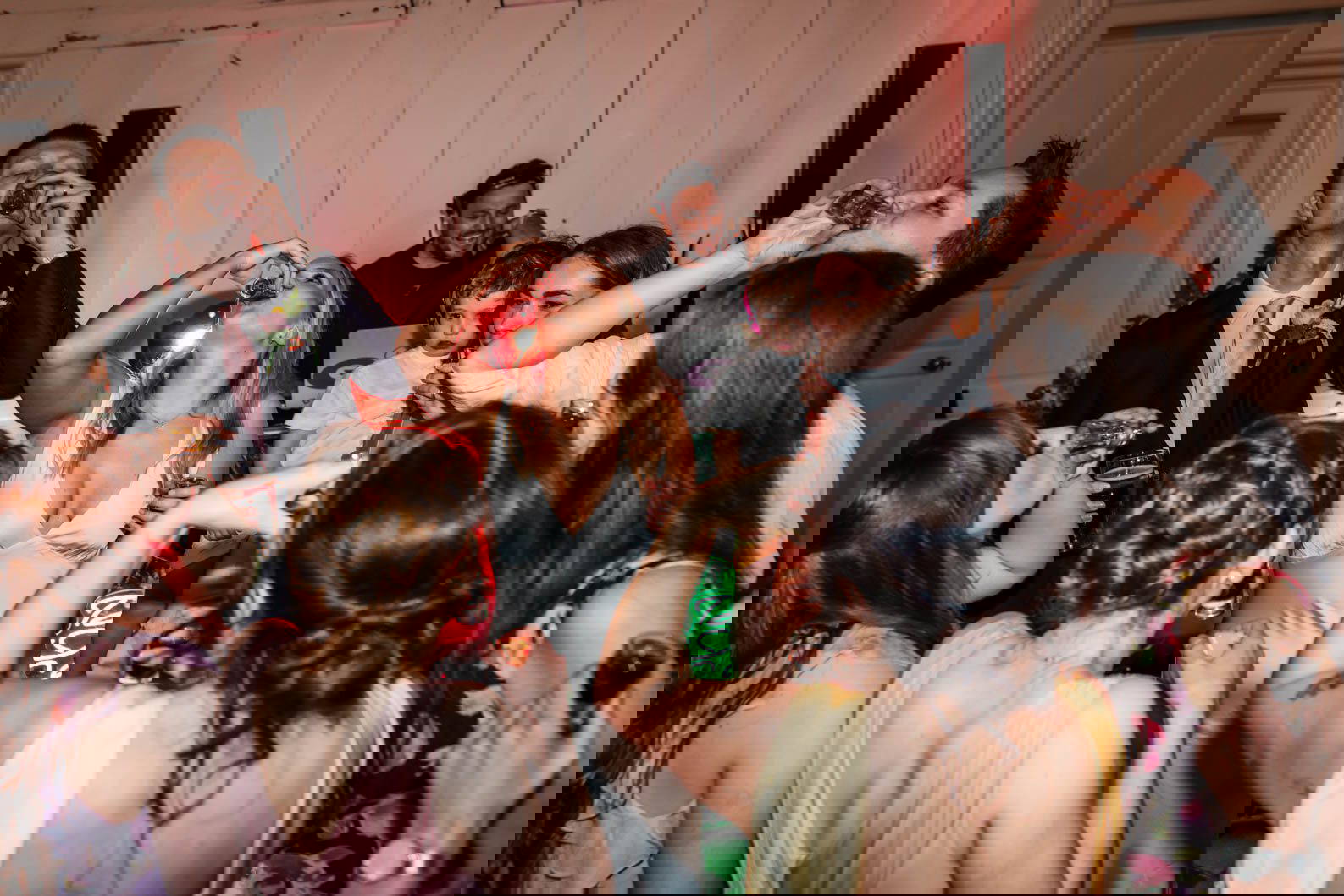 Guests celebrating at a Birmingham wedding captured in a candid documentary style