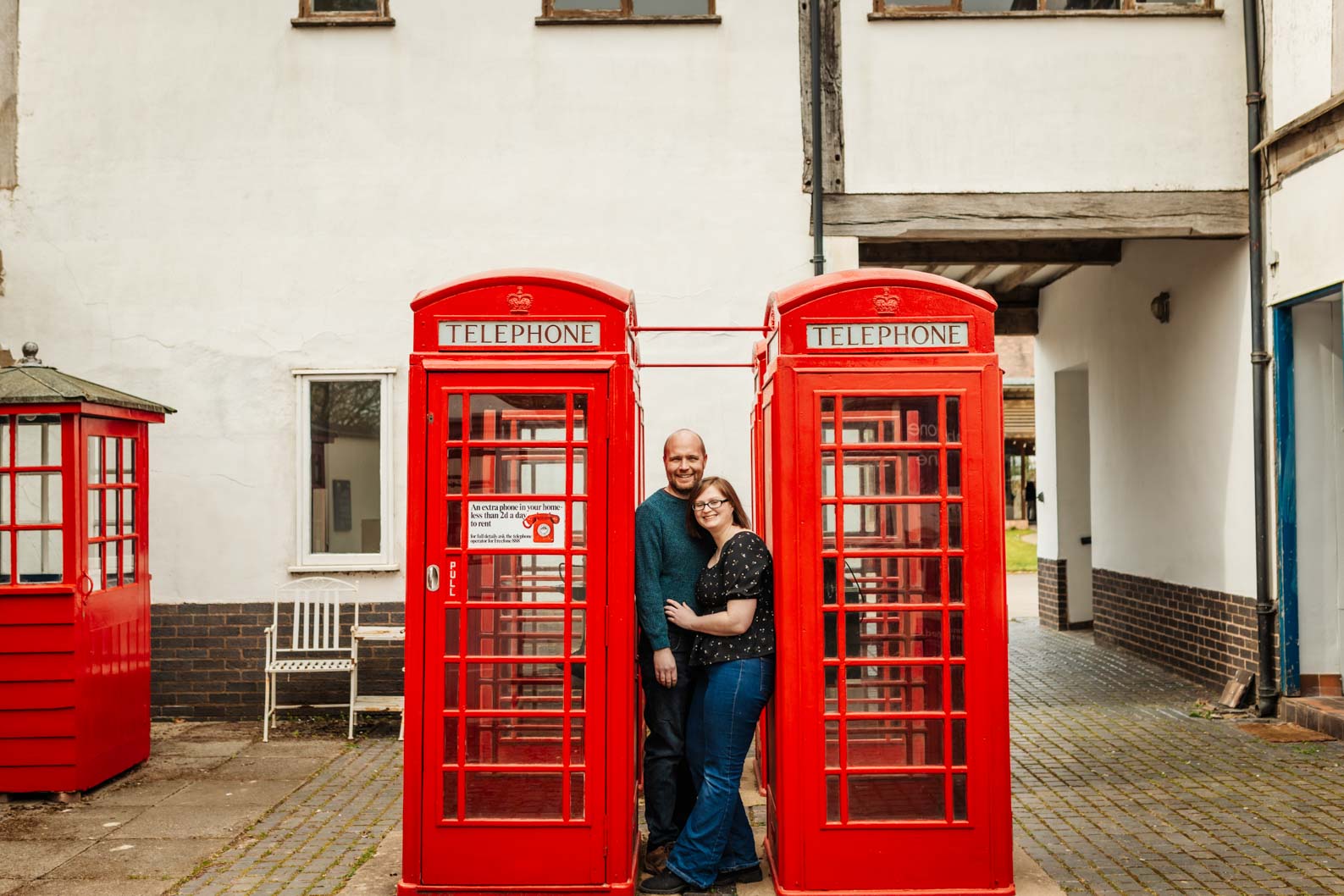 A character-filled pre-wedding shoot at Avoncroft Museum,  natural moments.