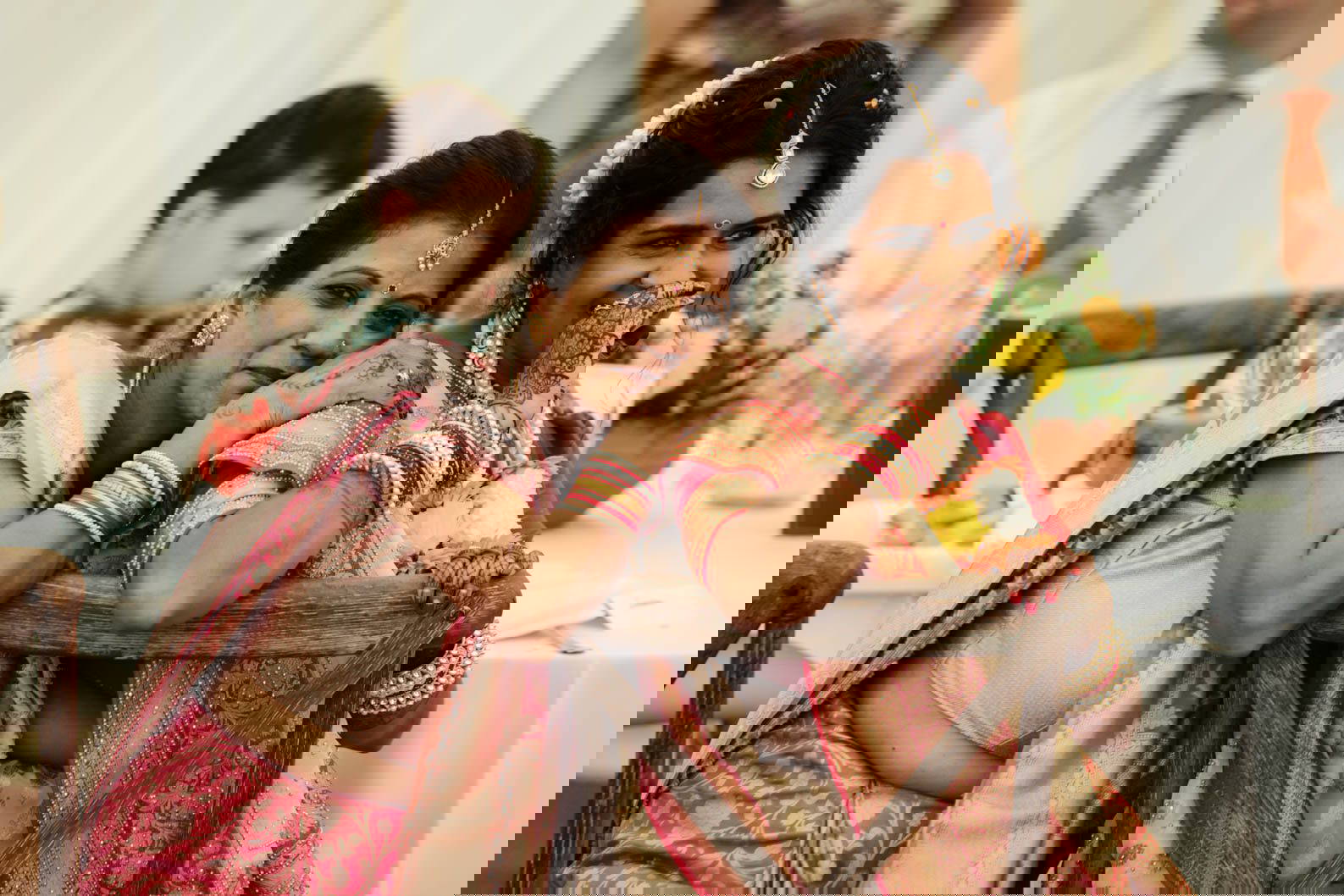 Candid wedding speech reactions photographed discreetly