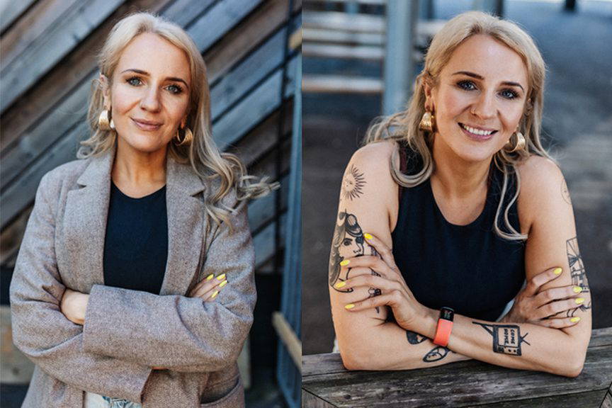 Relaxed lifestyle headshot